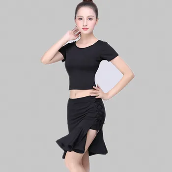 

New Latin Skirt For Women Sexy Drawstring Design Dance Costumes Performance Latin Skirts Female Dance Dress Practice Skirts XXL