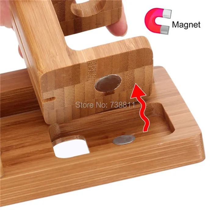 Bamboo Charging Dock Station Stand Holder for Apple Watch iWatch iPhone 6 6 Plus (11)