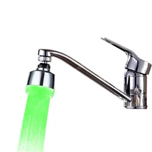 Светодиодный светильник для крана, аэратор для кухонного крана, романтический зеленый цвет, водопроводный кран, аксессуары для ванной комнаты - Цвет: single green color