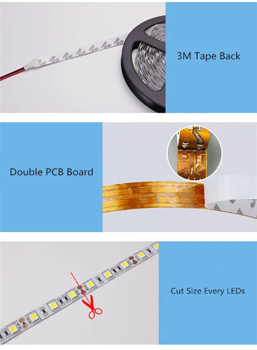 Водонепроницаемая светодиодная лента с USB 5 В IP65 SMD3528 50 см 1 м 2 3 4 розовая зеленая