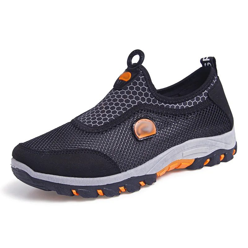 

Summer Men's Sports Shoes 2019 Fashion Brand Men's Shoes Men's Outdoor Breathable Non-slip Hiking Shoes Wear Thick-soled Shoes