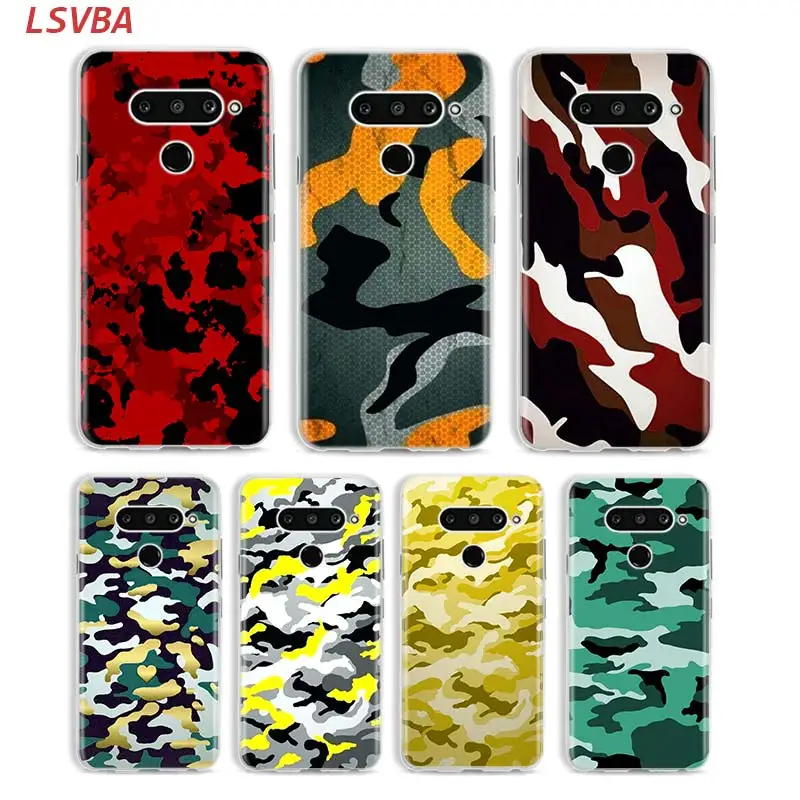 

Matte Silicone Case Color Trend Camouflage for LG K40 Q8 Q7 Q6 V50(5G) V40 V35 V30 V20 G8 G7 G6 G5 ThinQ Phone Shell