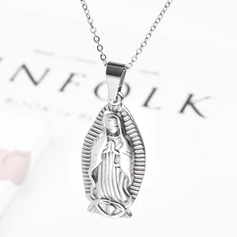Our Lady Of Guadalupe Pendant Stainless 