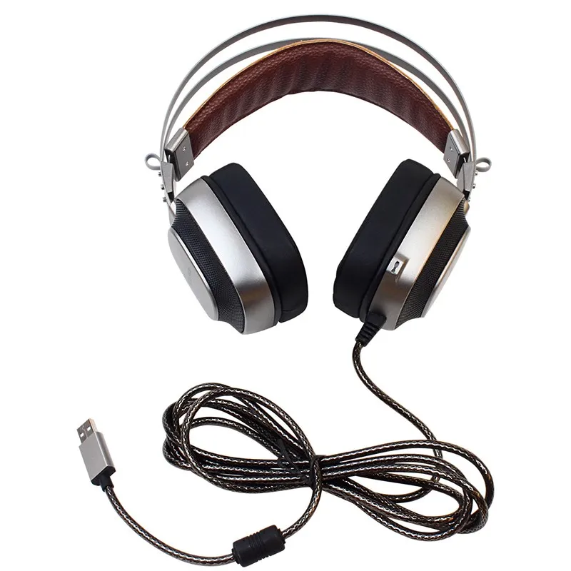 XIBERIA K10 USB Вибрация Игровые наушники глубокий бас светодиодный свет ПК игровой