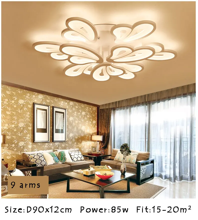 Горячая Распродажа, современный светодиодный светильник, белая люстра для гостиной, спальни, столовой, домашняя люстра, лампа, AC95-240V