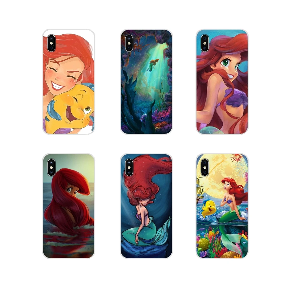 

For Xiaomi Redmi 4A S2 Note 3 3S 4 4X 5 Plus 6 7 6A Pro Pocophone F1 Ariel The Little Mermaid Accessories Phone Shell Covers