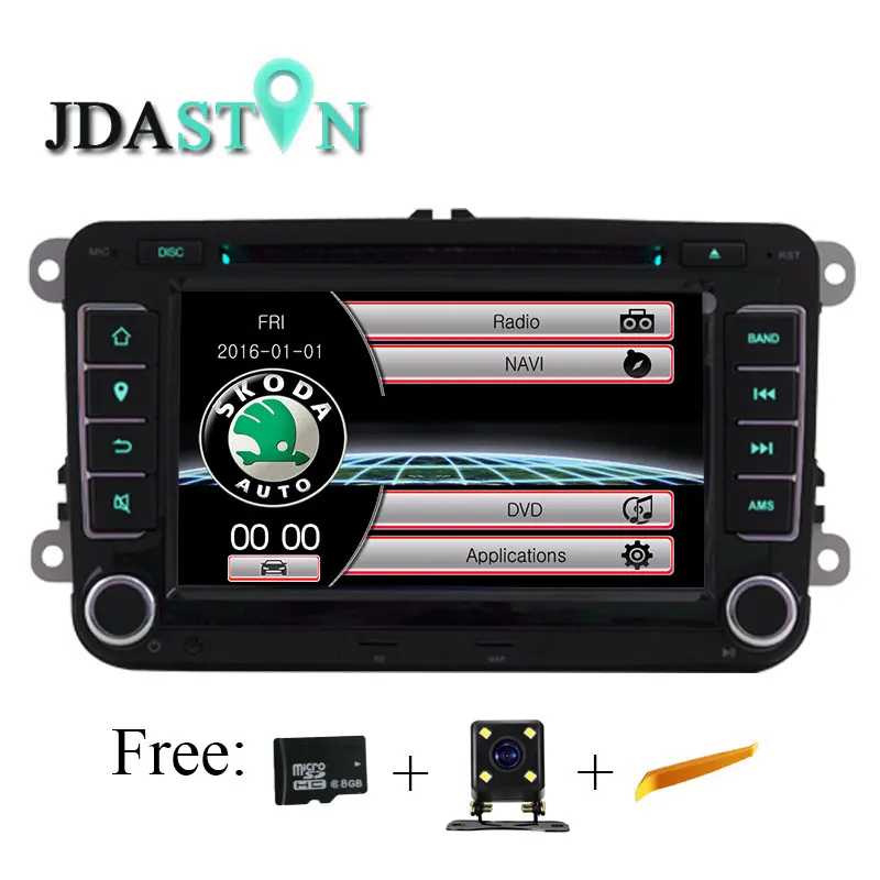 

JDASTON 7" Car Multimedia player automotivo GPS Autoradio 2 Din For Skoda Octavia Fabia Rapid Yeti Superb VW Seat car dvd player