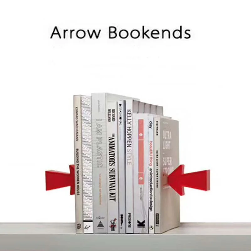 

Novelty Arrow Bookends Magnetic Book Holder for Reading as Desk Book Organizer