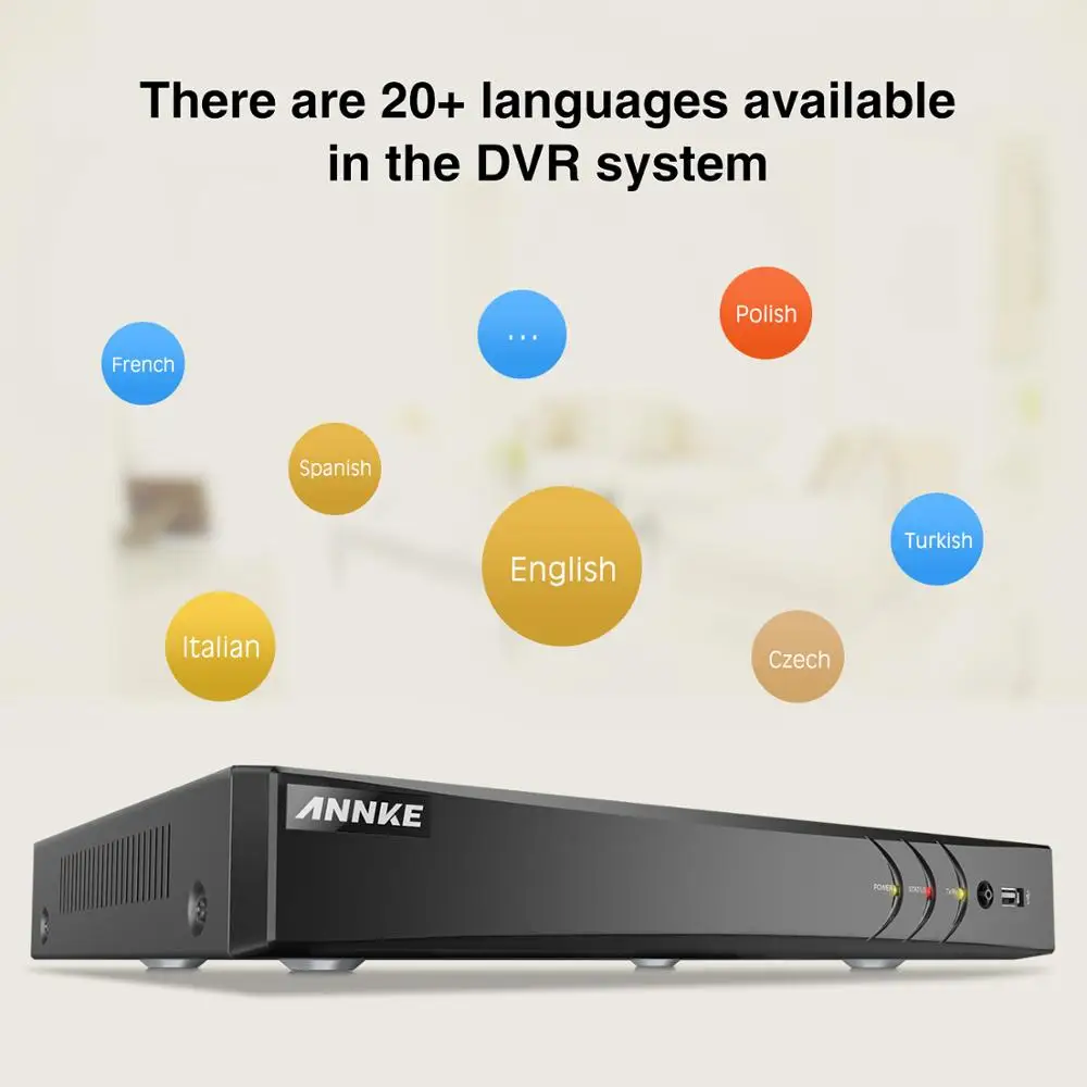  ANNKE FHD 4CH 5in1 3MP Home Outdoor CCTV Security System Kit With 3MP Surveillance Bullet Weatherpr