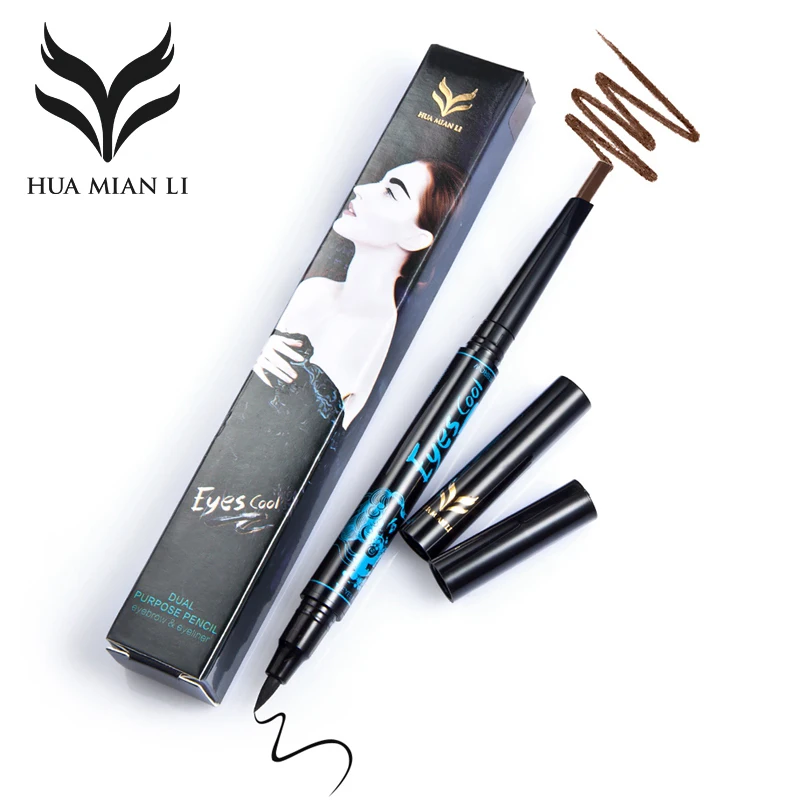 

HUAMIANLI Brand Double-end Eyebrow Pencil+Eye Liner Makeup 5 Color 2 In1 Waterproof Long Lasting Eyes Brows Make Up Cosmetic Kit