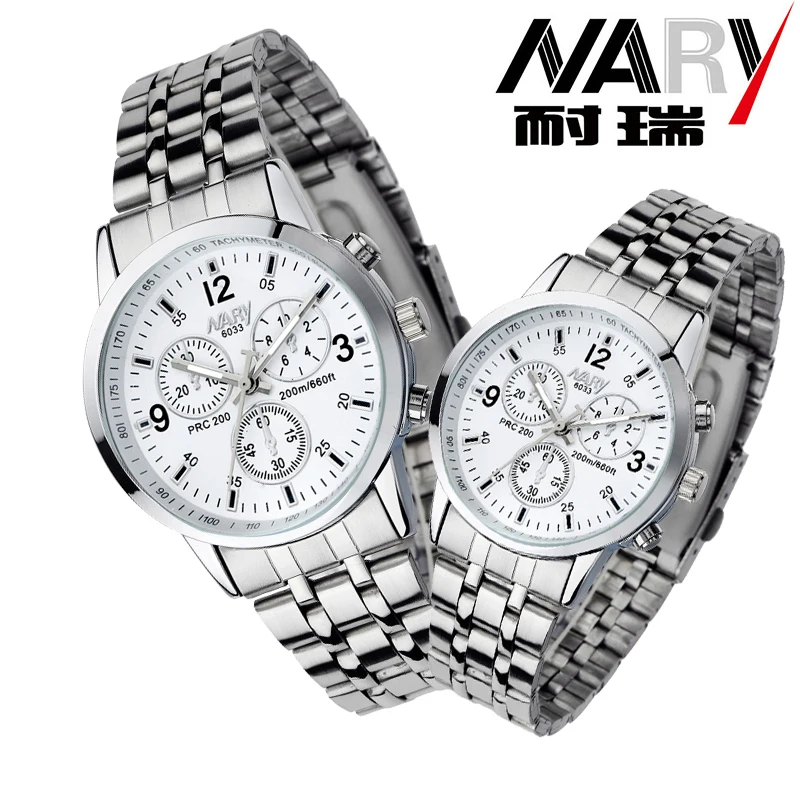 NARY High Quality Fashion Brand Quartz Watch Lovers watches Women Men Commemorate Watch PU Leather Calendar