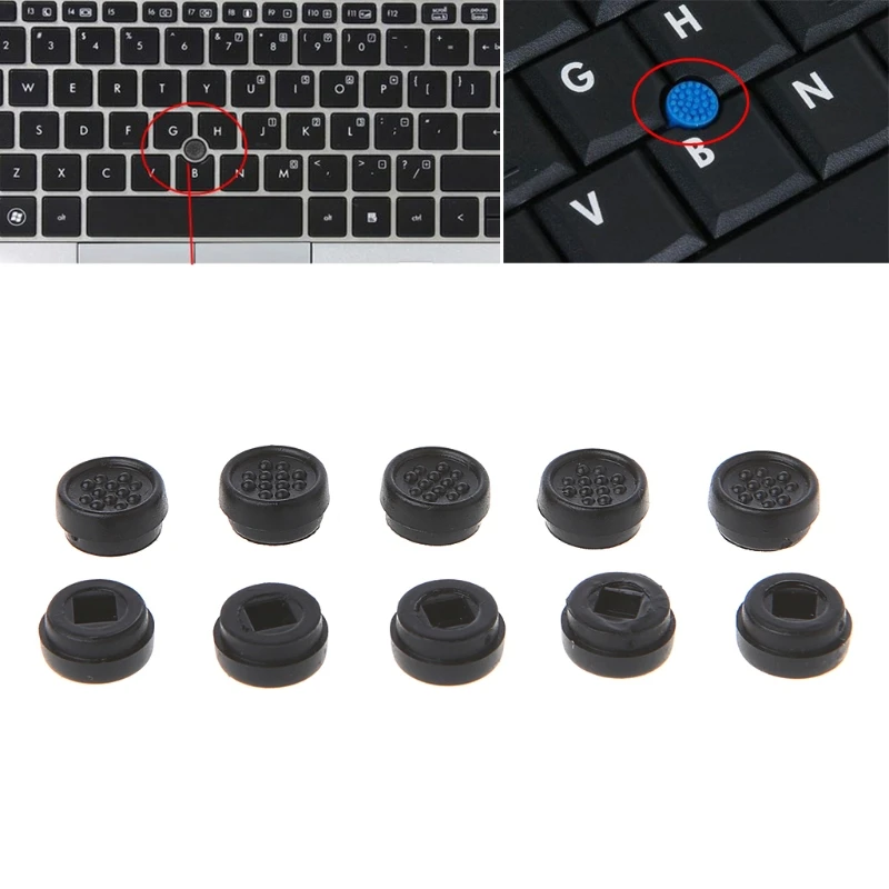 New 10PCS Black Trackpoint Pointer Mouse Stick Point Cap For DELL Laptop Keyboard