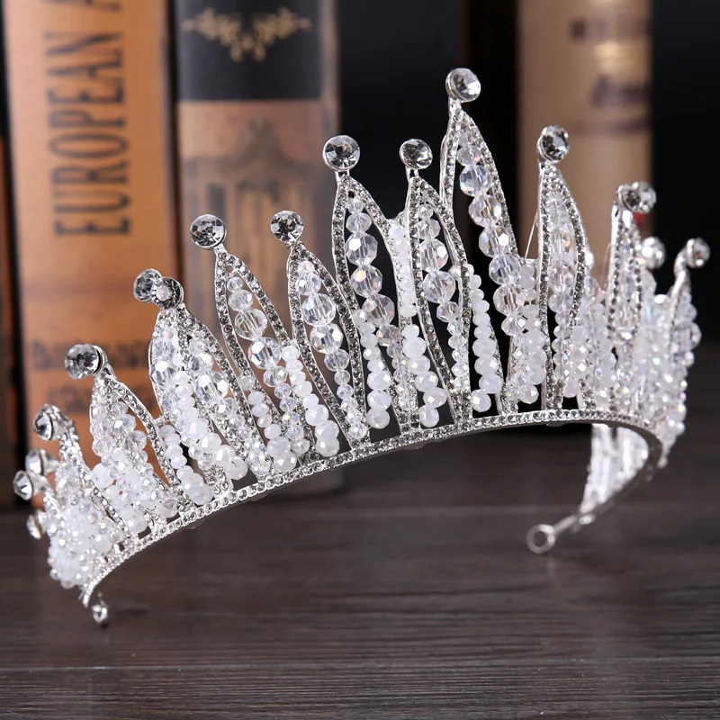 

Magnificent Crystal Queen King Crown Diadem Women bridal Wedding Pageant Prom Tiara Headdress Wedding Hair Jewelry Accessories