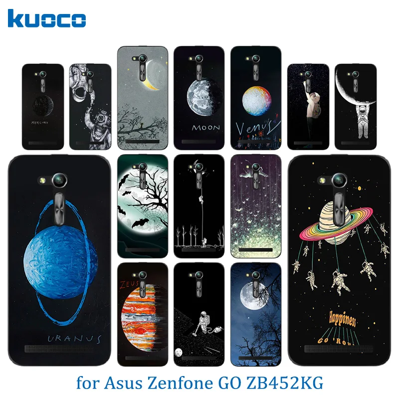 4 5 дюйма для Asus ZB450KL чехол телефона с рисунком космическая Луна Zenfone GO 2nd Gen ZB452KG