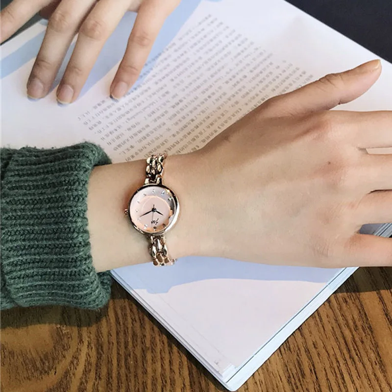 

2018 New Fashion Women Watches High Quality Steel Chain Bracelet Watch Exquisite Tiny Ladies Dress Watch Relogio Feminino Gift