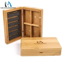 Maximumcatch деревянная бамбуковая коробка для ловли нахлыстом с магнитной и щелевой пеной деревянная коробка для нахлыстом