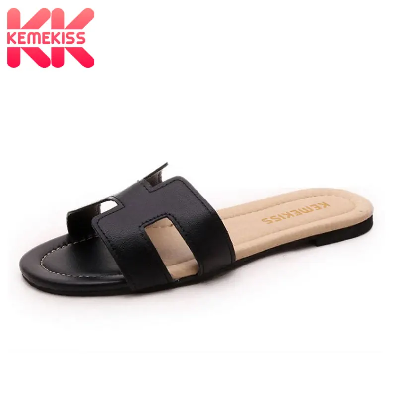 

KemeKiss New Women Sandals Brand Quality Flip Flops Summer Fashion Beach Shoes For Women Casual Soft Sole Slippers Size 35-40