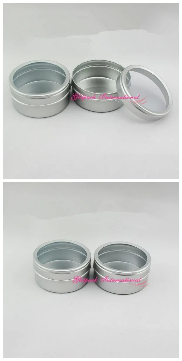 40g Aluminum Jar With Window Cover,DIY Candle Tool,Candle Holder,Metal