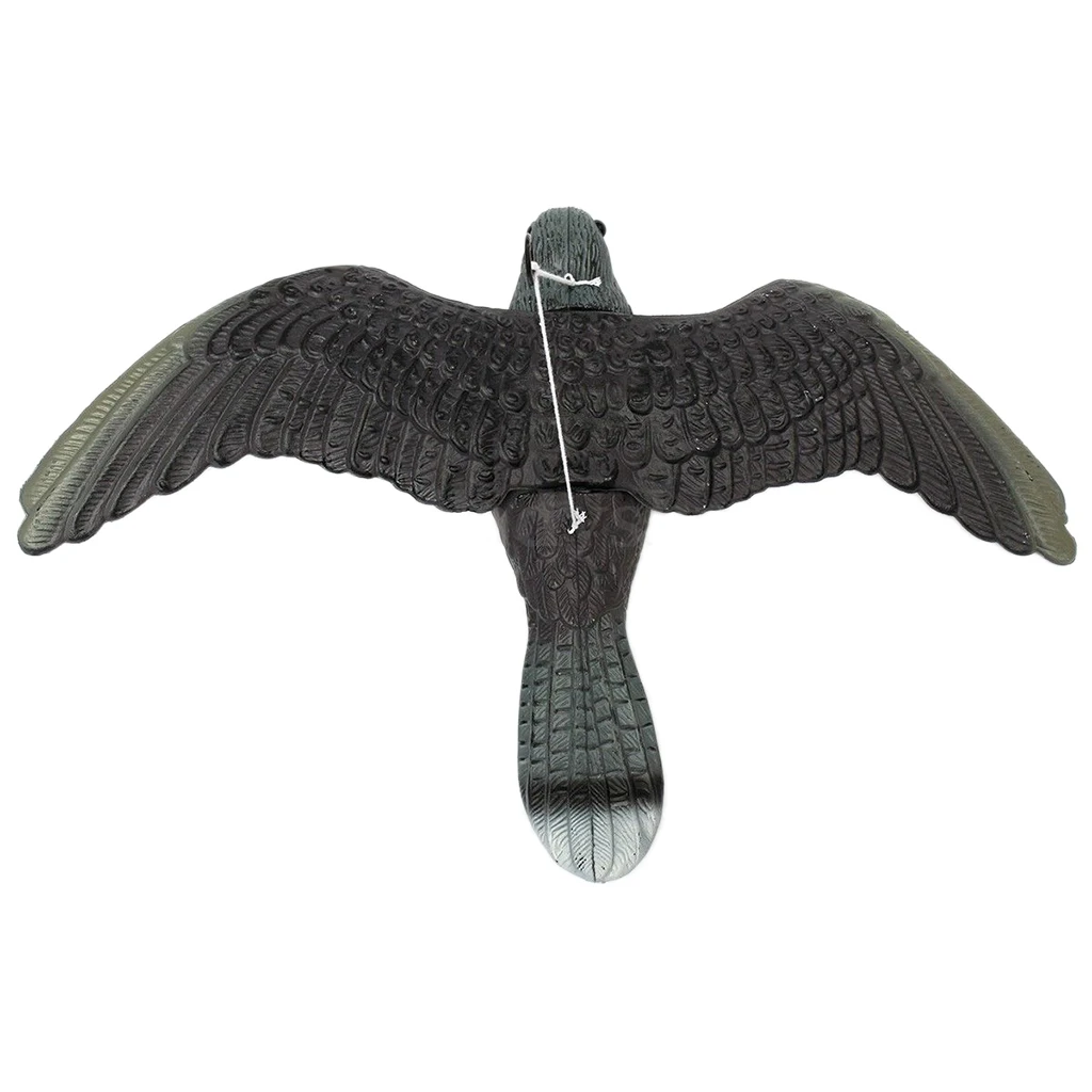 Realistic Flying Bird Hawk Pigeon Decoy Pest Control Garden Scarer Scarecrow