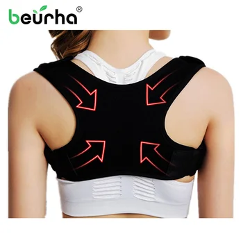 

Beurha 1pcs Brace Support Belt Adjustable Back Posture Corrector Clavicle Spine Back Shoulder Lumbar Posture Correction