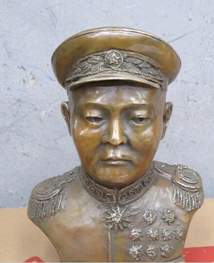 

B0601 427ART Bronze sculpture head of state Khorloogiin Choibalsan Mongolian of marshal statue