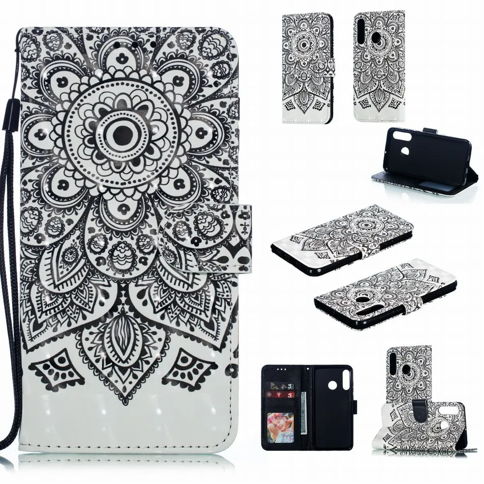 Чехлы книжки с 3D рисунком совы для Huawei Nova 4 P30 P20 Plus Mate 20 Pro Honor 8C 8X 10 9 Lite Y9 2019 Y7 Y6 Y5 2018