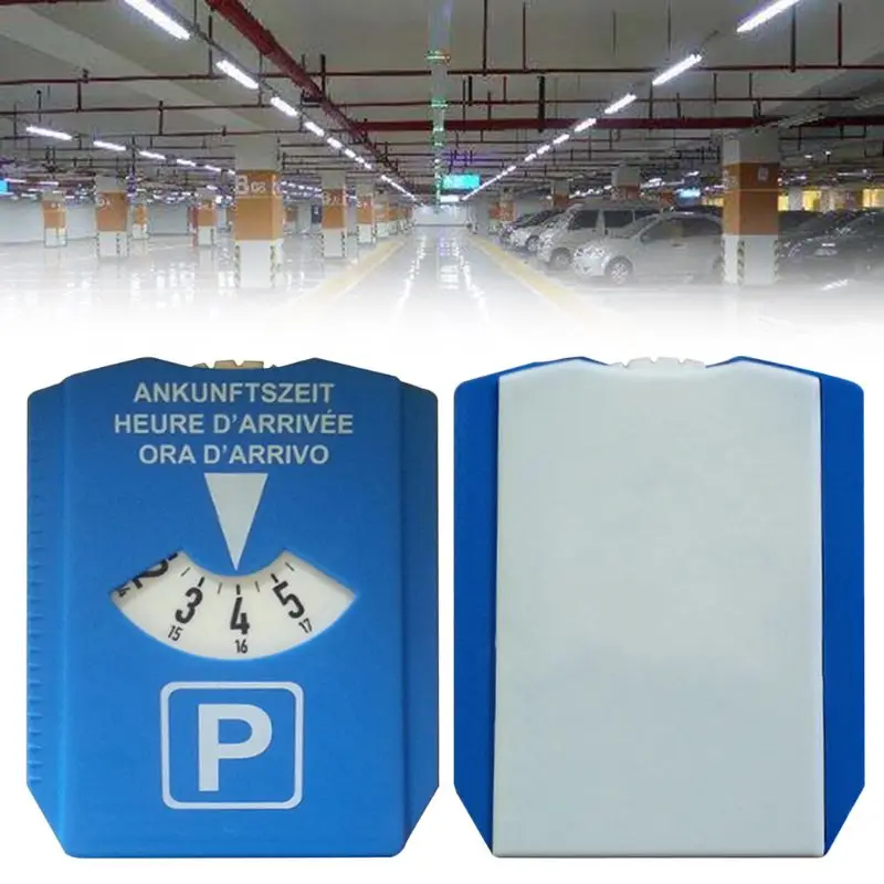 

NEW Vehicle Car Parking Disc Timer Clock Arrival Time Display Blue Plastic Parking Time Tools Portable Car Parking Timer Clock