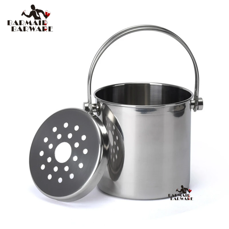 

1.2L/2L/ 3L Premium Stainless Steel Ice Bucket with Strainer & Ice Tong