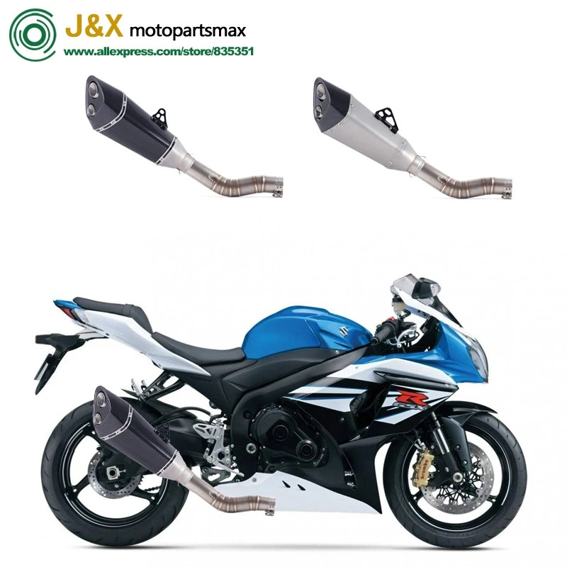 GSXR1000 GSX R1000 GSXR 1000 Модифицированная средняя Соединительная труба без шнуровки полная система выхлопной трубы мотоцикла для suzuki GSXR1000