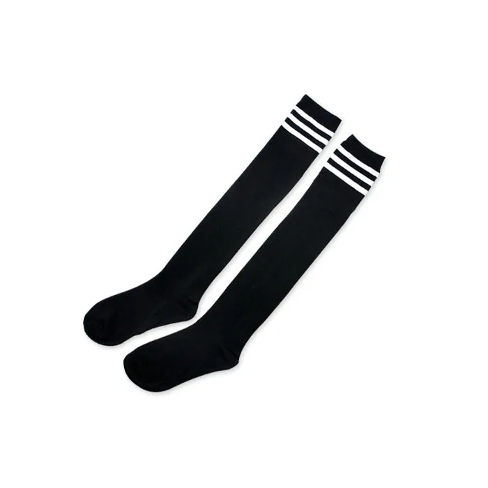 

1 Pair Fashion Thigh High Over Knee High Socks Girls Womens New Black female ladies sock overknees socken medias de mujer