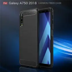 Для samsung Galaxy A7 2018 чехол из углеродного волокна Мягкий ТПУ противоударный силиконовый защитный протектор для samsung A7 2018 A750 Fundas Coque