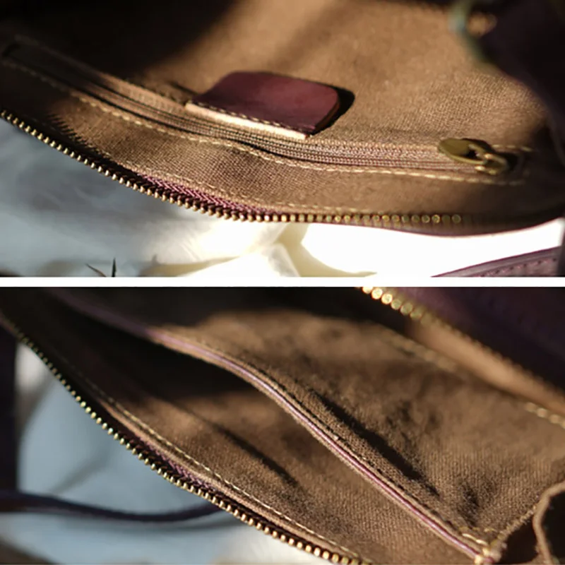 AETOO Inverness Retro Handmade cowhide women's shoulder crossbody bag, leather casual small Japanese and Korean handbag