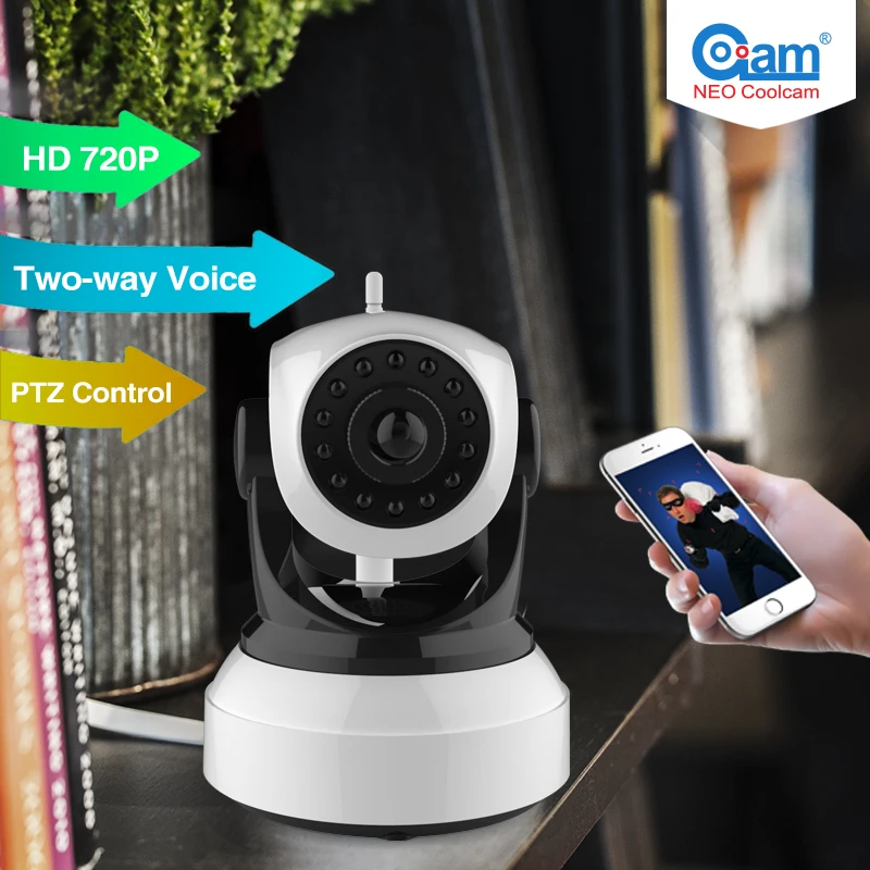 NEO Coolcam NIP-51F2G HD wifi ip camera Wireless P2P CCTV 720P IP Camera and OnvifFree APP.