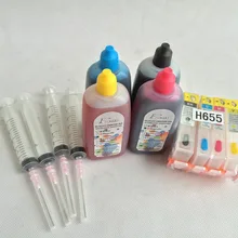 Перезаправляемые чернила с картридж для hp 655 для hp Ink Advantage 3525 4615 4625 5525 6520 6525 принтер с Постоянный чип