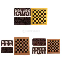 Портативная китайская шахматная игра со складной шахматной доской + терракотовый армейский Шахматный набор для путешествий аксессуар