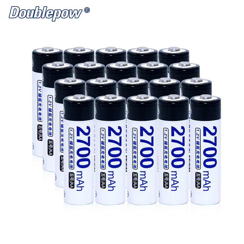 

20pcs/Lot Doublepow DP-2700mA 1.2V 2700mA Ni-MH Rechargable Battery in Actual High Capacity of 2700mA Battery Cell FREE SHIPPING