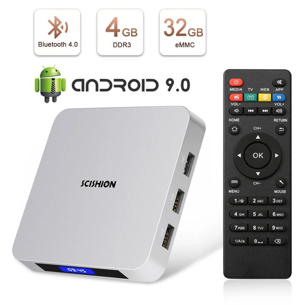 

Leelbox AI ONE 4GB32GB RK3328 Quad Core Smart Android9.0 TV BOX Bluetooth4.0 H2.65 4K 2.4GHz/5GHz WIFI Set-top box Media Playe