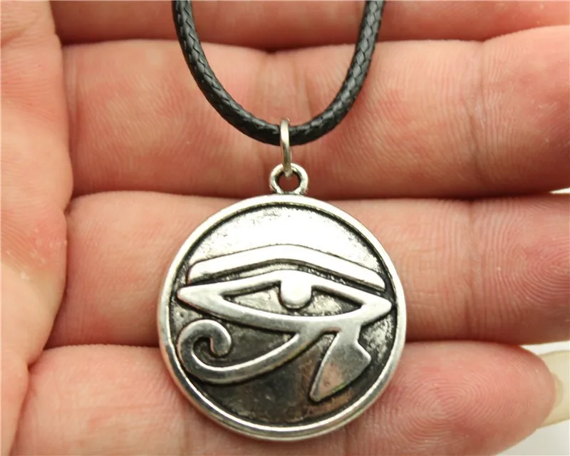 Древний Египет серия глаз Хоруса, Анубиса, кобры, Фараона, хатора, тефнат, добра, Клеопатра подвеска кожаная ожерелье - Окраска металла: 1