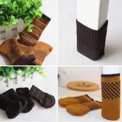 Таблица: мебельные ножки рукав коврики для стола или пола 24 шт. стул для ног носки тканевые перчатки для защиты пола Вязание шерстяные носки
