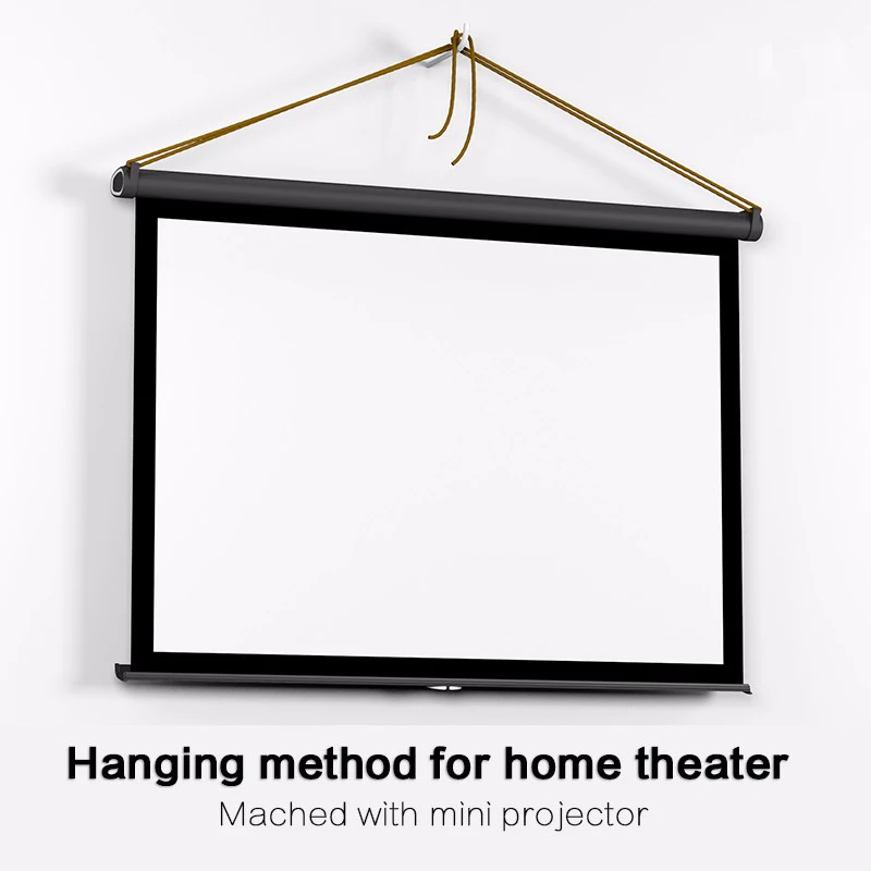 

Free Shipping! Mini 40 inch Table Projection Screen 4:3 Format Portable Mini Desk Matt White Pull Down Floor Standing Foldable