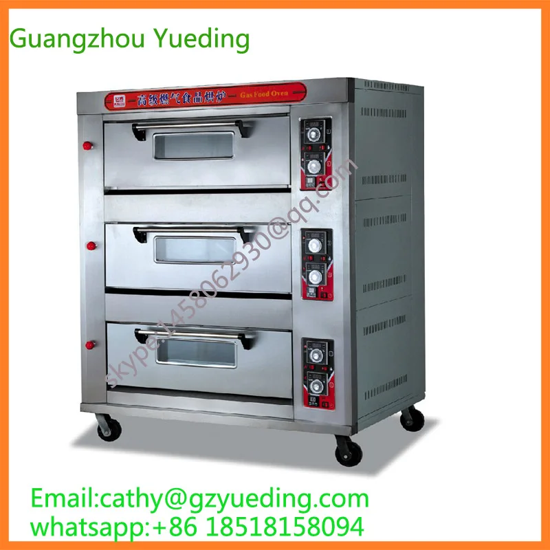 

Commercial Bakery Gas Bread Baking Oven, rotary Oven, bread baking oven 6 trays