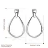 Pendientes chapados en plata para mujer, joyería 925 plateada para mujer, aretes tatuados/OJBHTUVEE352 ► Foto 3/4