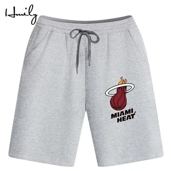 

HMILY Summer Brand Shorts Male Sportswear Fitness Bodybuilding Short Pants Men's Solid Color Breathable Short Pants Men