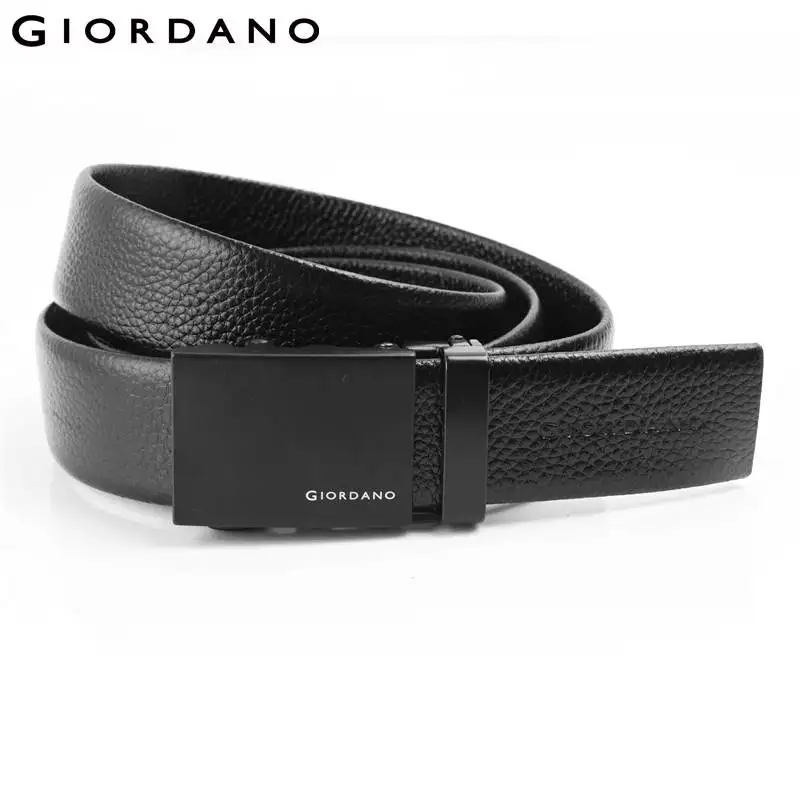 Giordano Men Brand Leather Auto Buckle Belt Quality Soft Male Belt
