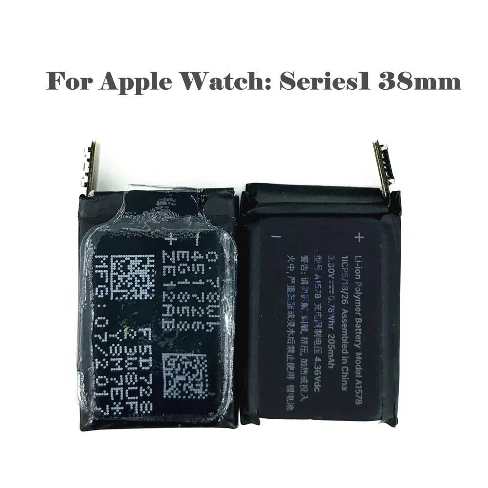 AYJ аккумулятор A1578 для Apple Watch Series 1 38 мм настоящий аккумулятор емкостью 205 мАч 1 38 мм хорошо протестирован