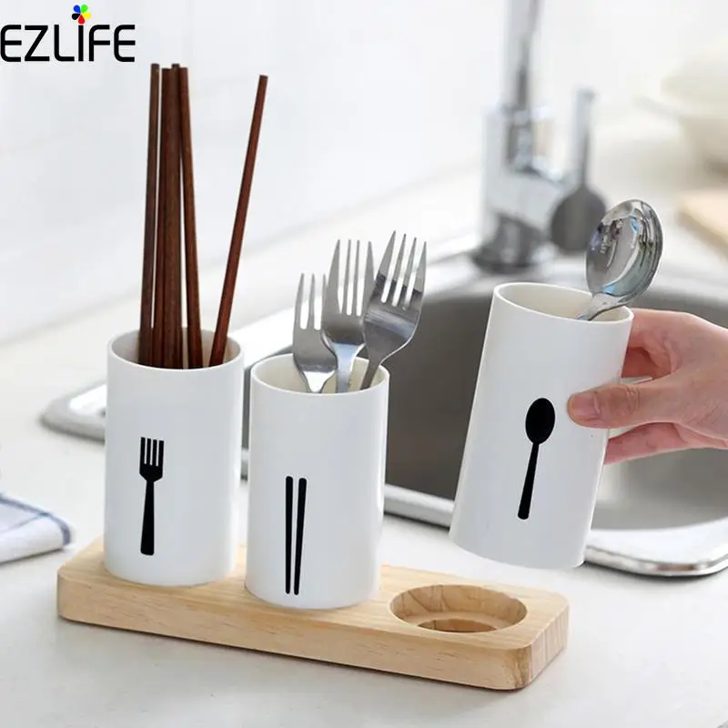 Buy EZLIFE Chopsticks Holder European Style Oak Base