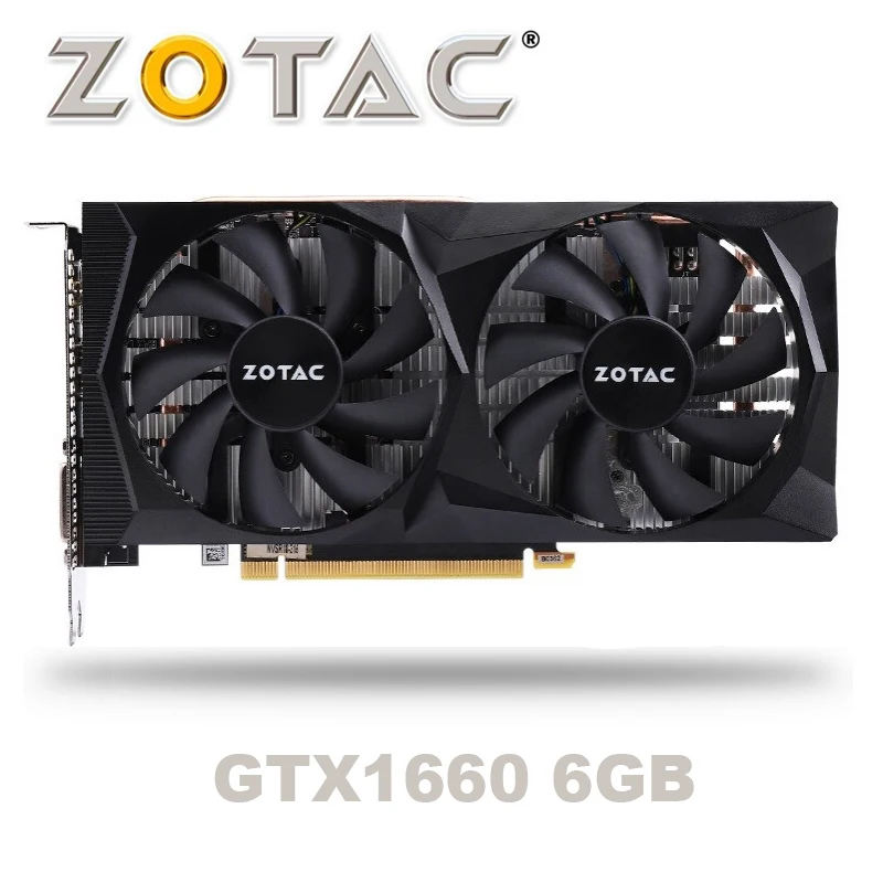 

NEW ZOTAC GeForce GTX 1660 6G Graphic Card Nvidia GDDR5 GTX1660 6GB Video Card TU116 PCI-E3.0 HDMI Ports For Gaming PC