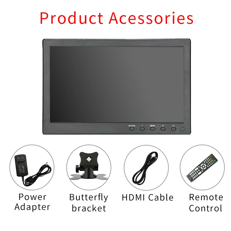 10,1 дюймов портативный дисплей BNC VGA HDMI вход для PS3/PS4 CCTV видеонаблюдения ЖК-экран со встроенным монитор с динамиком