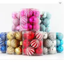 Рождественские украшения 4 см 6 см 8 см 10 см Красочный индивидуальный логотип украшения елочные шары