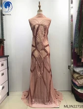 BEAUTIFICAL nigerian lace fabric 2019 sale 5yards african lace fabric with sequins lace fabric top quality free shipping ML3N227 BEAUTIFICAL nigerian lace fabric 2019 sale 5yards african lace fabric with sequins lace fabric top quality free shipping ML3N227